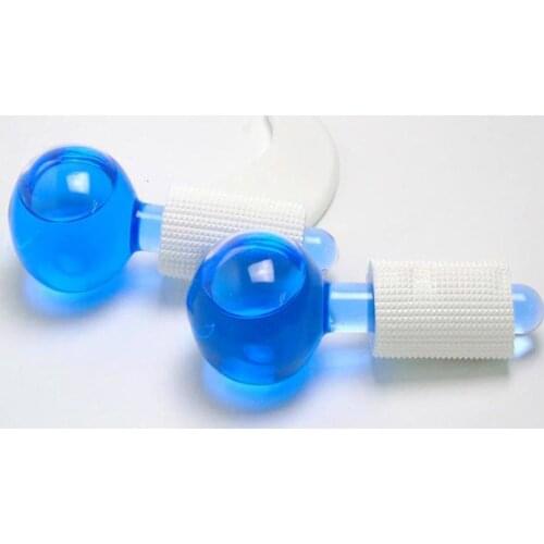 1pair/2pcs Large Beauty Ice Hockey Energy Beauty Crystal Ice Cooling Globes Water Ball Face massage Wave Eye Supplies S0J2