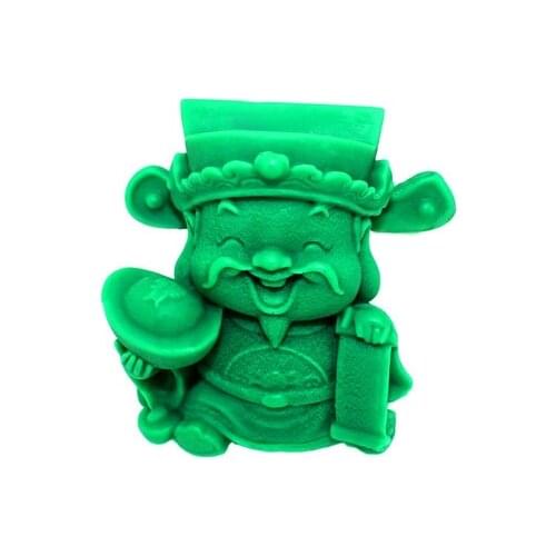 God of Wealth Silicone Mold Clay Mould Silicone Cake Mold Soap Making Molds Laughing Buddha Resin Candle Moulds Aroma Stone PRZY