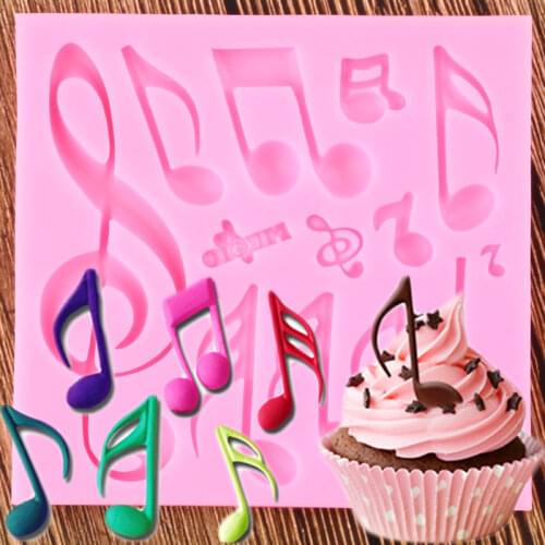 Music Note Silicone Mold Fondant Cake Decorating Tools 3D Craft Border Chocolate Candy Moulds