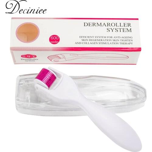 Replaceable Roller Heads Derma Roller Cosmetic Needling Instrument for face,600 Titanium Micro Needle Microdermabrasion Roller