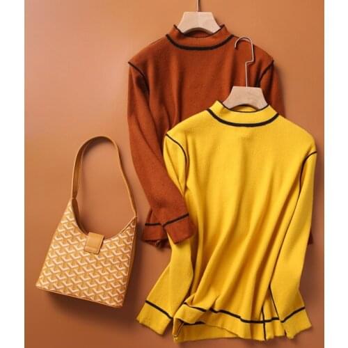 Semi-high Collar Wool Bottoming Thermal Insulation 2021 New Womens Autumn And Winter Sweater