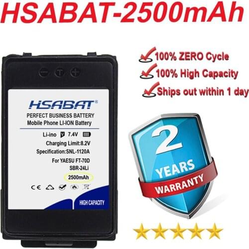 Top Brand 100% New 2500mAh SBR-24Li Battery for YAESU FT-70D, YAESU FT-70DR, YAESU FT-70DS in stock