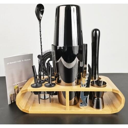 Wine Shaker Mixer For Bar Party Tools Bar Accessories Stainless Steel 750/600ml Cocktail Shaker With Wine Rack