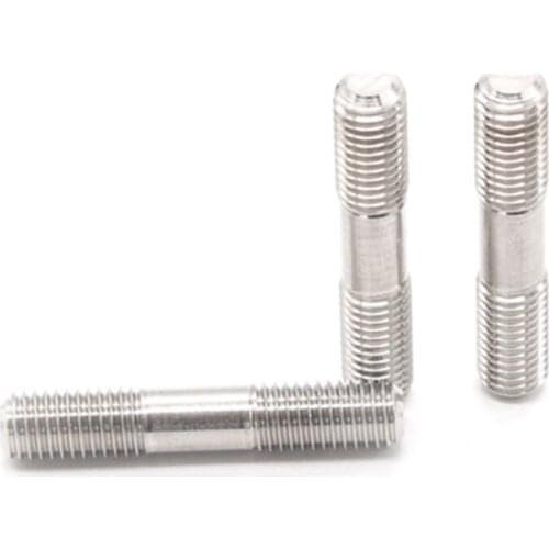 2pcs M4 stainless steel double head screws screw rod stud tooth stick bolts bolt GB901 70mm-150mm length