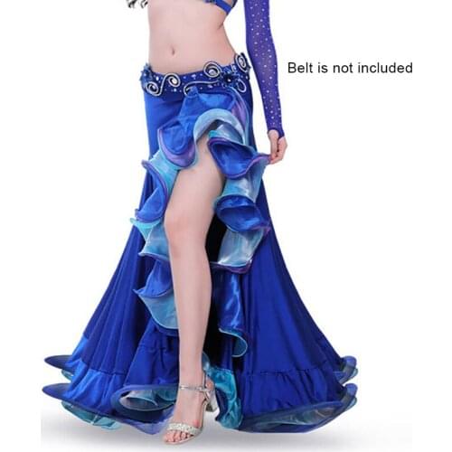 Hot High quality side split belly dancing skirt belly dance costume sexy belly dance skirt womens performance dress wear -6045