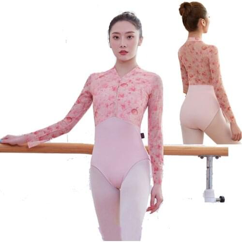 Ballet Dance Leotards Women of 2021 New Sleeveless Print Gymnastics Dancing Costume Adult High Quality Ballet Leotard