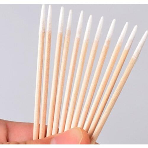 30/100/200pcs New Wood Cosmetics Cotton Swabs Medical Ear Nose Cleaning Sticks Permanent Makeup Health Buds Tip Cotton Head Swab