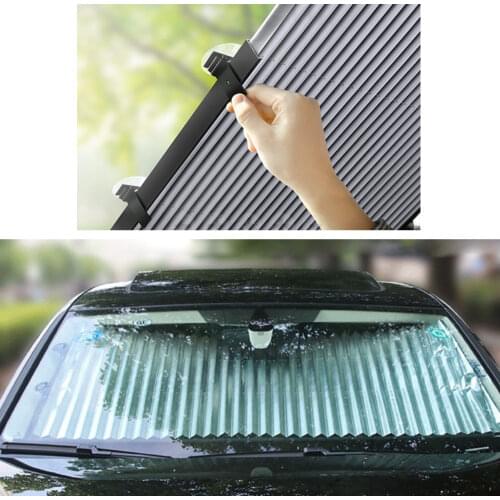 2021 Universal Scalable Car Windshield Cover Retractable Window Sunshade Cover Automobile Sunblind Accessories