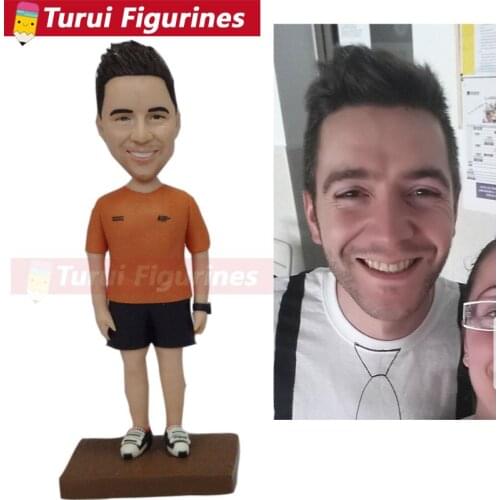 Bobblehead me custom figurines for him personalized bobblehead mens photos to figurines mini statue design by china artist