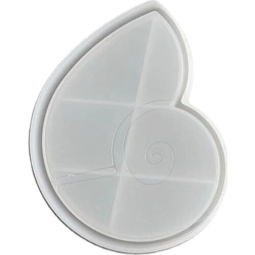 Shell Conch Tray Epoxy Resin Mold Serving Board Plate Silicone Mould DIY Crafts Home Decorations Casting Tool