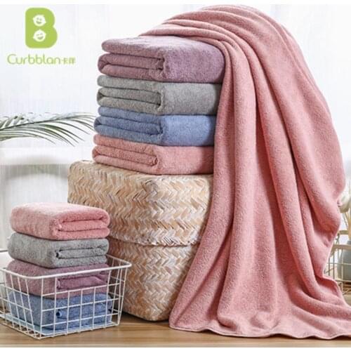 Curbblan Bath Towel Set 1 Large Bath Towels 1 Washcloths Highly Absorbent Bathroom Towels Microfiber Super Soft Home In Stock