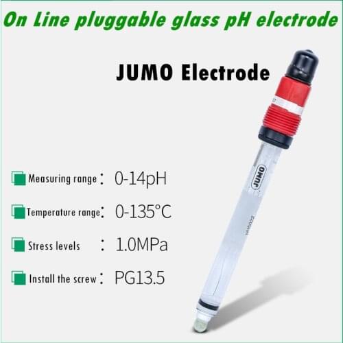 JUMO / E+H PH Electrode PH Sensor Industrial Online PH Probe Pluggable Glass Electrode PH Tester Probe Acidity Meter