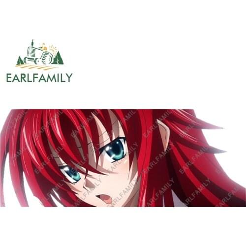 EARLFAMILY 13cm x 5.2cm for High School DxD Peek Car Refrigerators Stickers Funny Decal Anime RV JDM Windshield Graffiti Decor