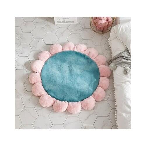 Fleece Soft Flower children Mat Cushion Princess Beds For Girl Winter Warm Cushion Sofa Protector