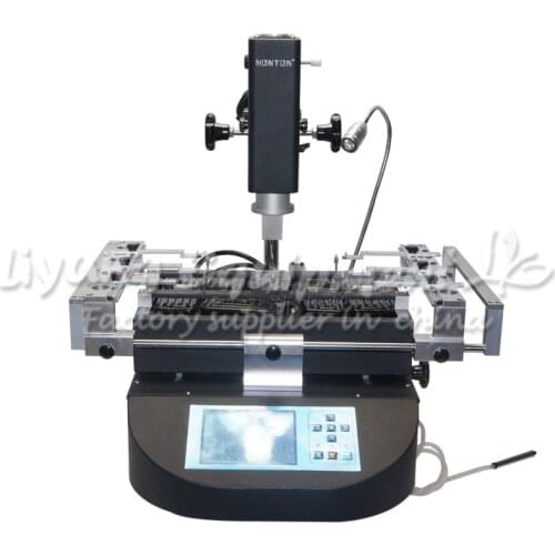 Hot air infrared smd rework station HT-R490 V.2 with three temperature zones bga vga repair machine for laptop motherboard