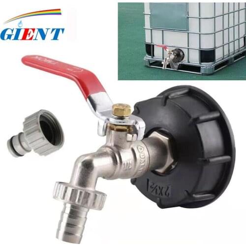 IBC 1/2 Water Tank Hose Adapter Fittings With Switch Connector Garden Yard Irrigation Watering Tube Connect Tool