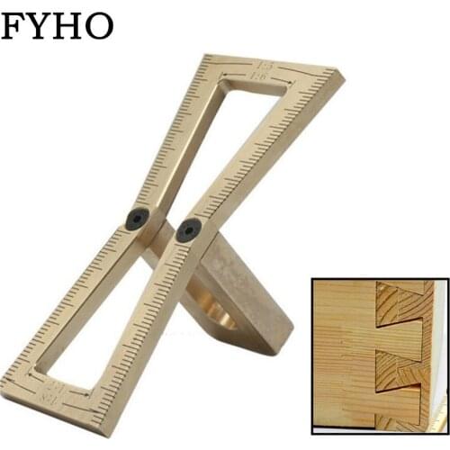 Dovetail Mortise Gauge Hand Cut Copper Marker Template Size 1:5 1:6 1:7 1:8 Wood Measuring Tool HY30