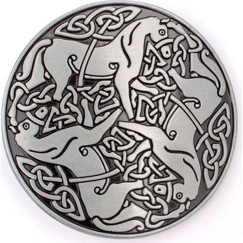 Retro horse design leather buckle