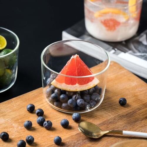 250ml round glass beverage milk yogurt oatmeal pudding cup ice cream glass bowls