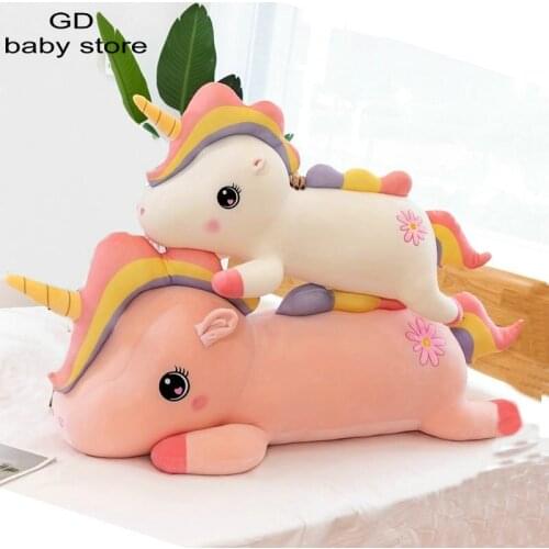 Angel Wings Unicorn Plush Toy Stuffed Flying Horse rainbow Appease Toy Baby Night Hug Doll toy for Children Pink Unicornio gift