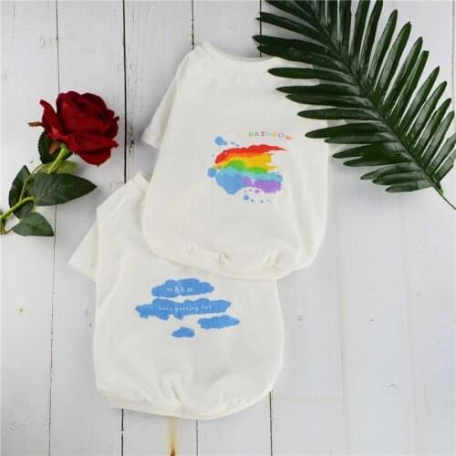 Pet Dog Clothes Summer Clothes Puppy Clothing Shirt For Small Dogs Winter Warm Vest Printed Pet Dog Puppy Vest T-shirt Dog Cloth