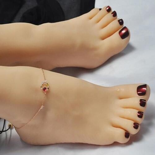 36 yard TPE Plastic simulation foot mannequin body silica gel silk socks beauty real person Photo Props foot model doll 1pc D073