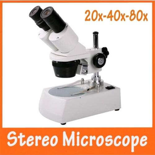 20x 40x 80X Binocular Repairs Dissecting Stereology Microscope for Jewelry appraisal Gem Identification Repair Tools