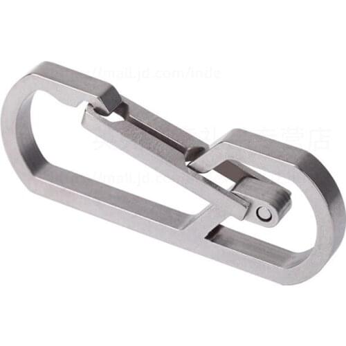 Mens Outdoor Titanium Alloy Tactics Key Buckle Creative Simple Car Key Ring Stainless steel