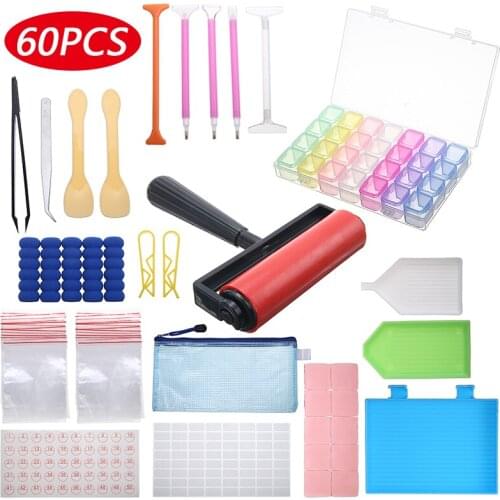 Cross Stitch Art Supply Roller Pen Clay Tray DIY Handmade Sets 5D Drill Diamond Embroidery Painting Tools Kit