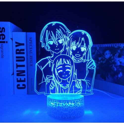 Sword Art Online for Bedroom Decor Night Light SAO Kirigaya Kazuto Table Lamp Yuuki Asuna Gift Store Gift Light Anime LED Lamp