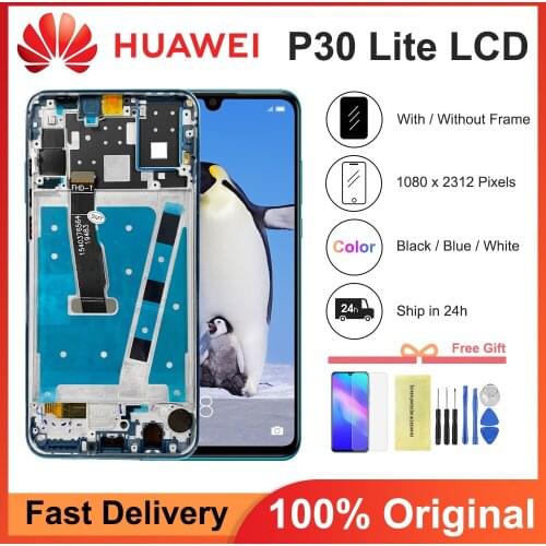 6.15'' Original LCD With Frame For HUAWEI P30 Lite LCD Display Screen For HUAWEI P30 Lite Screen Nova 4e MAR-LX1 LX2 AL01