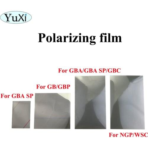 YuXi Polarized Polarizer Filter Film Sheet For Gamboy for GB DMG for GBA GBP GBC GBASP NGP WSC Backlit Screen Modify Part