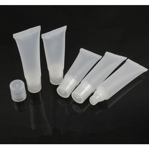 10pcs/bag 8ML/10ML/15ML Empty Lip Gloss Tubes Lipstick Tube Lip Balm Soft Tube Makeup Squeeze Clear Lipgloss Tube Container