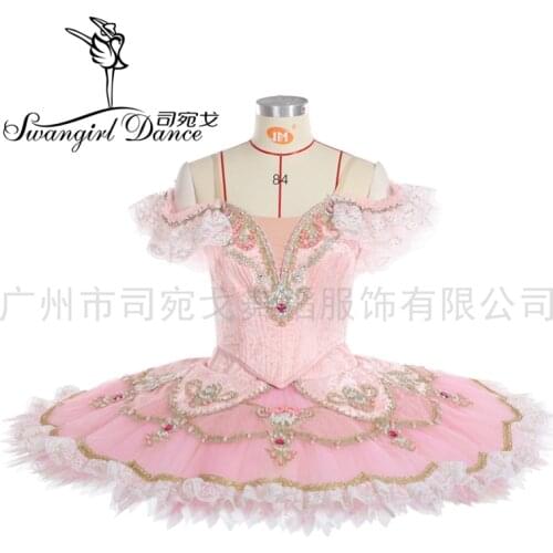 Pink Sleeping Beauty variation ballet Professional Ballet Stage Costumes Tutu Custom-Made competition Pancake Tutu BT2056