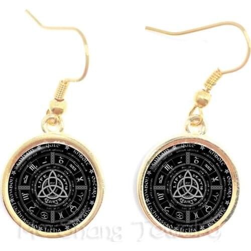 Celts Harp Patterns Statement Earrings Handmade Jewelry Talisman And Treatment Of Injury FIT Religion Belief Souvenir