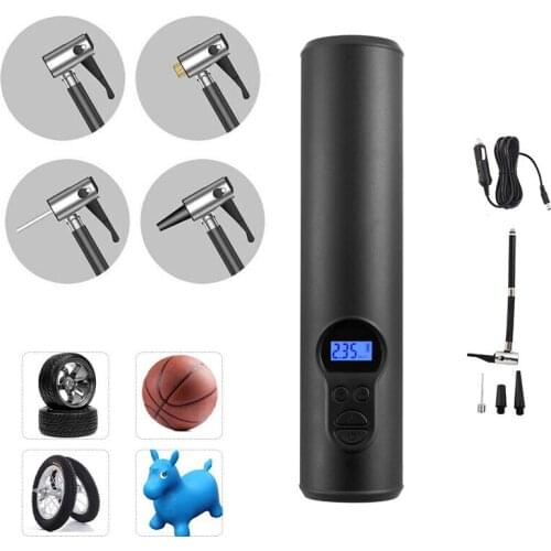 LCD Dispaly Smart Air Pump Tire Inflator With LED Light Multi-Purpose Wireless Portable Cordless Compressor Pmup