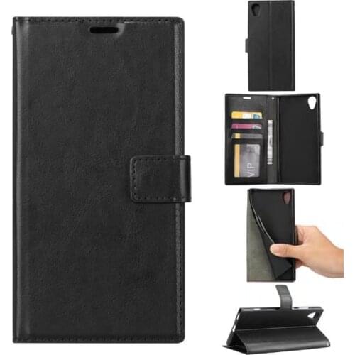 10pcs/lot free shipping Crazy Horse Wallet Leather Case For sony xperia XA1 PLUS XA2 Plus XZ3 XA3 XZ4 Photo Frame Card Slots