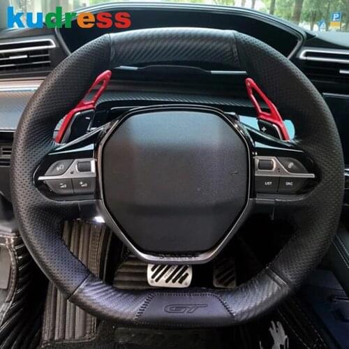 Steering Wheel Shift Paddle Shifter Extended For Peugeot 508 5008 308 3008 208 2008 Aluminum Alloy Accessories Car Styling 2pcs