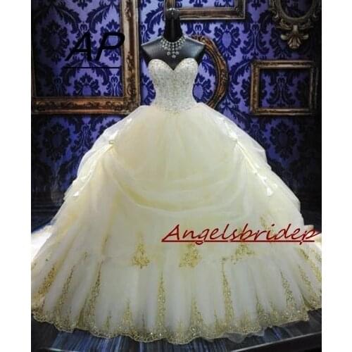 ANGELSBRIDEP Vestido De Noiva Fashion Ball Gown Wedding Dresses Sexy Sweetheart Tiered Full-Length Formal Bridal Gown Plus Size