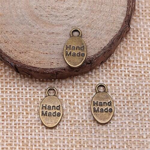 Free shipping 108pcs 15x8mm antique bronze hand made charms diy retro jewelry fit Earring keychain hair card pendant accessories