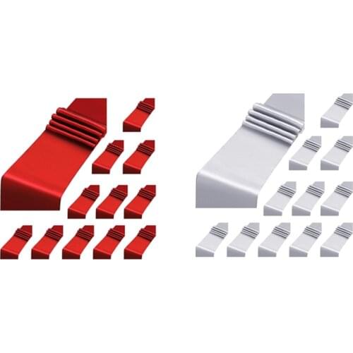 Table Runner Long Wedding Table Runner for Wedding Banquet Graduations Birthday Party Decoration 12 Pieces