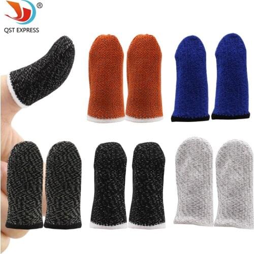 2pcs of breathable finger cots, game controller finger cots suitable for gaming gloves with scratch-resistant touch screen