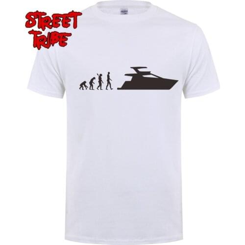 New Yacht Evolution Men T Shirt Summer Style Crew Neck T-shirt Casual Cotton Cool Boat Man Clothing Tops