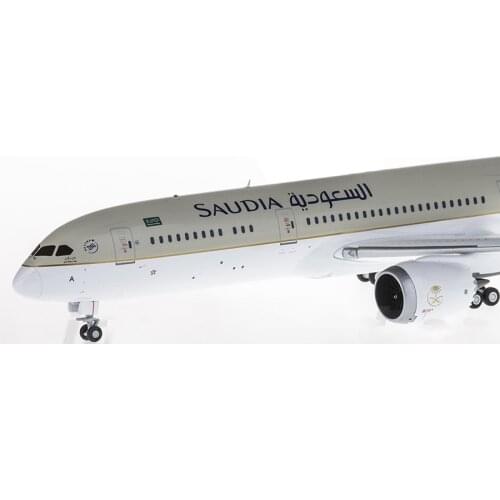 1/200 Scale B787-9 HZ-ARA for Saudi Airline Airplane Diecast Alloy Toy Aircraft Plane with Landing Gear Model Metal Die-Cast Toy