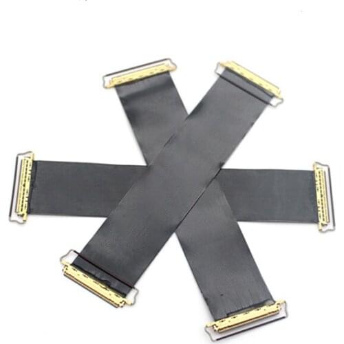 EDP screen lvds cable 40pin 0.5mm LCD TV screen cable with I-PEX metal connector ffc/fpc flexible black cable