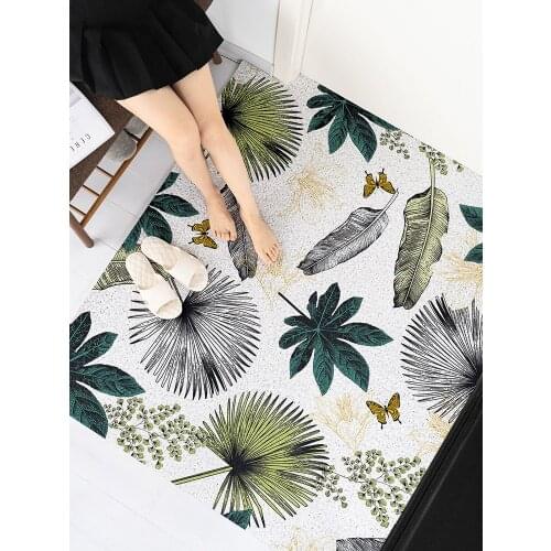 Door Mats Anti-Slip PVC Silk Loop Entrance Rubbing Dust Mat Carpet Nordic Kitchen Living Room Bedroom Rug Home Doormat Hallway