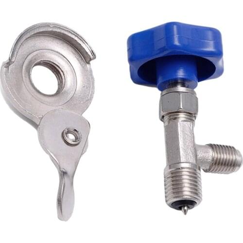 R134a Refrigerant Brass Faucet Can Dispensing Valve Bottle Opener 1/2 "ACME Thread R134A Refrigerant Cylinder Can Touch 1/2