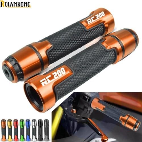 Motorcycle 7/8"22mm Aluminum Anti-Slip Handle Bar Handlebar Hand Grips For RC200 2014 2015 20162 2017 2018 2019 RC200 LOGO