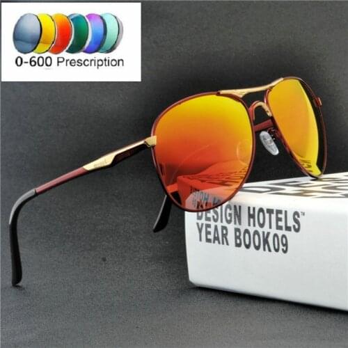 Fashion diopter prescription mens myopia polarized sunglasses 2019 new with color lens polarized driving goggles with box NX