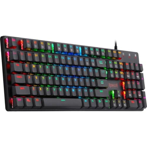 Redragon K589 RGB Backlit Low Profile Wired Mechanical Gaming Keyboard Mechanical Keyboard Linear Quiet blueness Switches